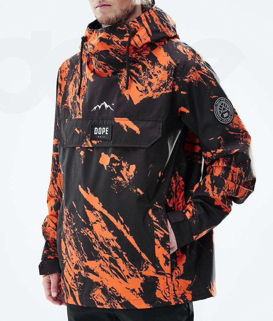 Orange Men's Dope Blizzard Light Paint Outdoor Jackets | AUHK2694