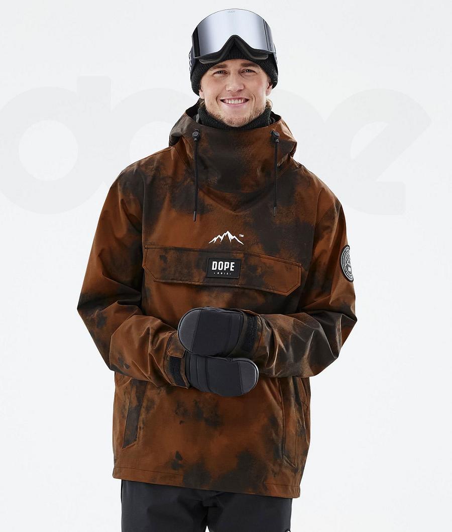 Orange Men\'s Dope Blizzard Smudge Ski Jackets | AUTV2918