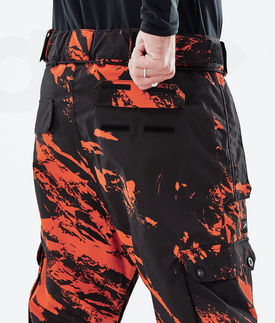 Orange Men's Dope Iconic Paint Ski Pants | AUMA2657