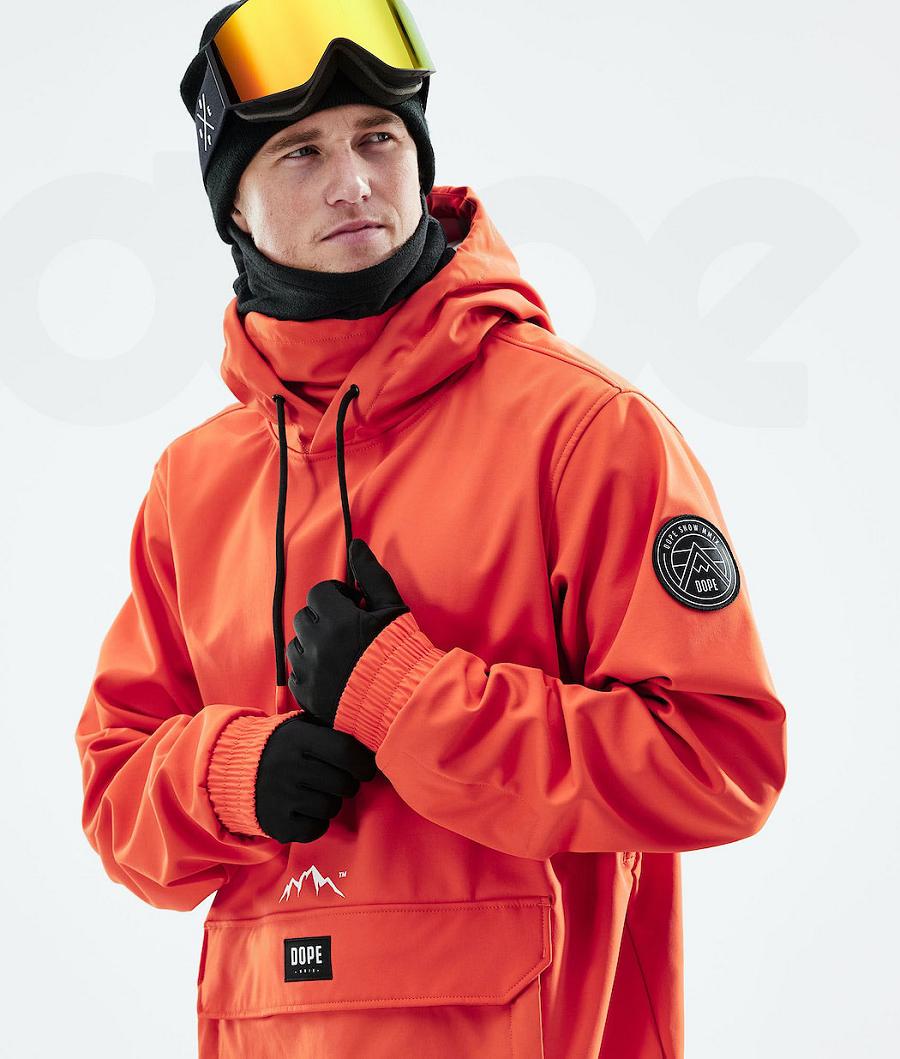 Orange Men's Dope Wylie Patch Ski Jackets | AUFM2953