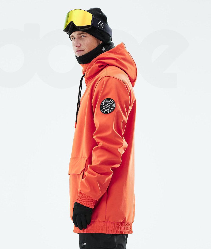 Orange Men's Dope Wylie Patch Ski Jackets | AUFM2953