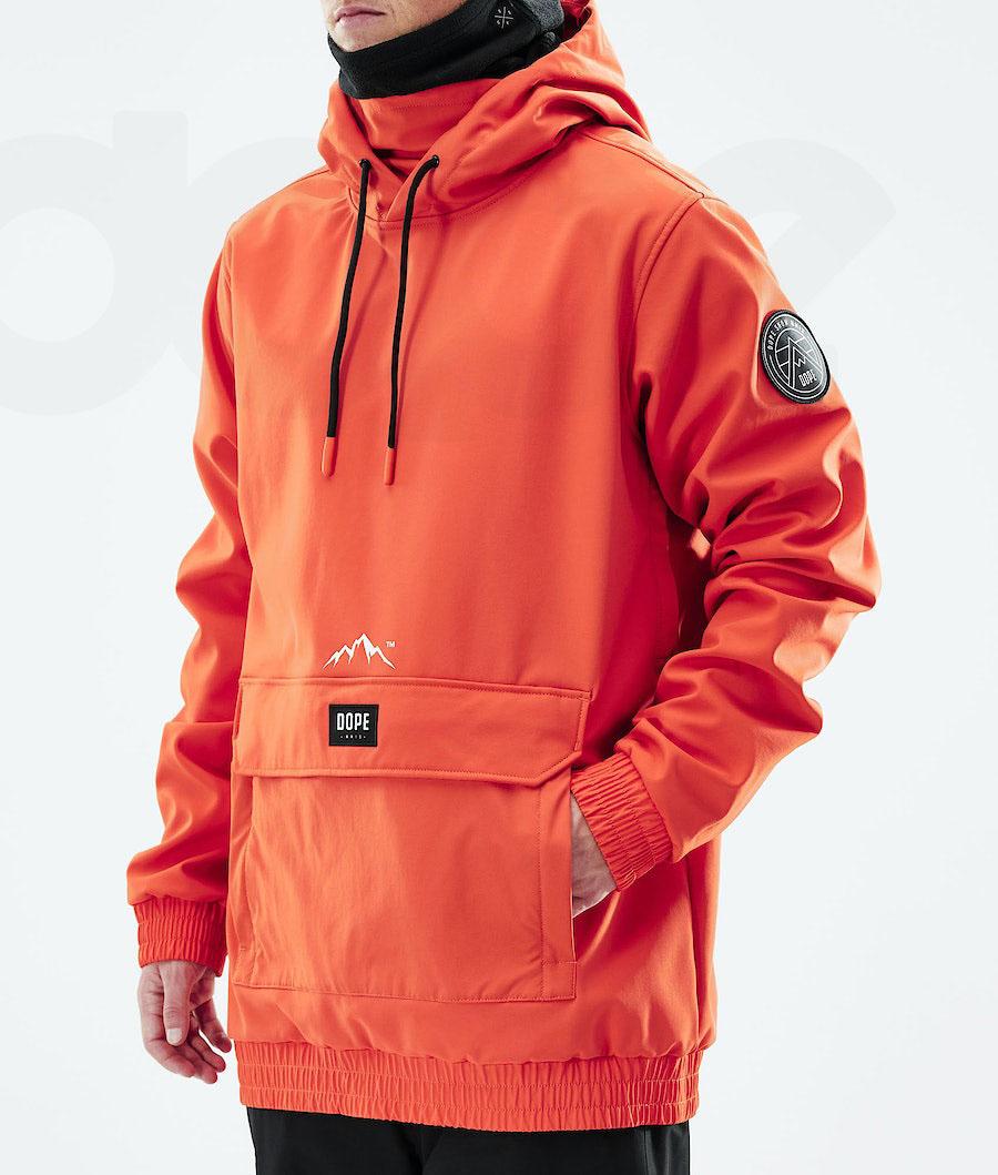 Orange Men's Dope Wylie Patch Ski Jackets | AUFM2953