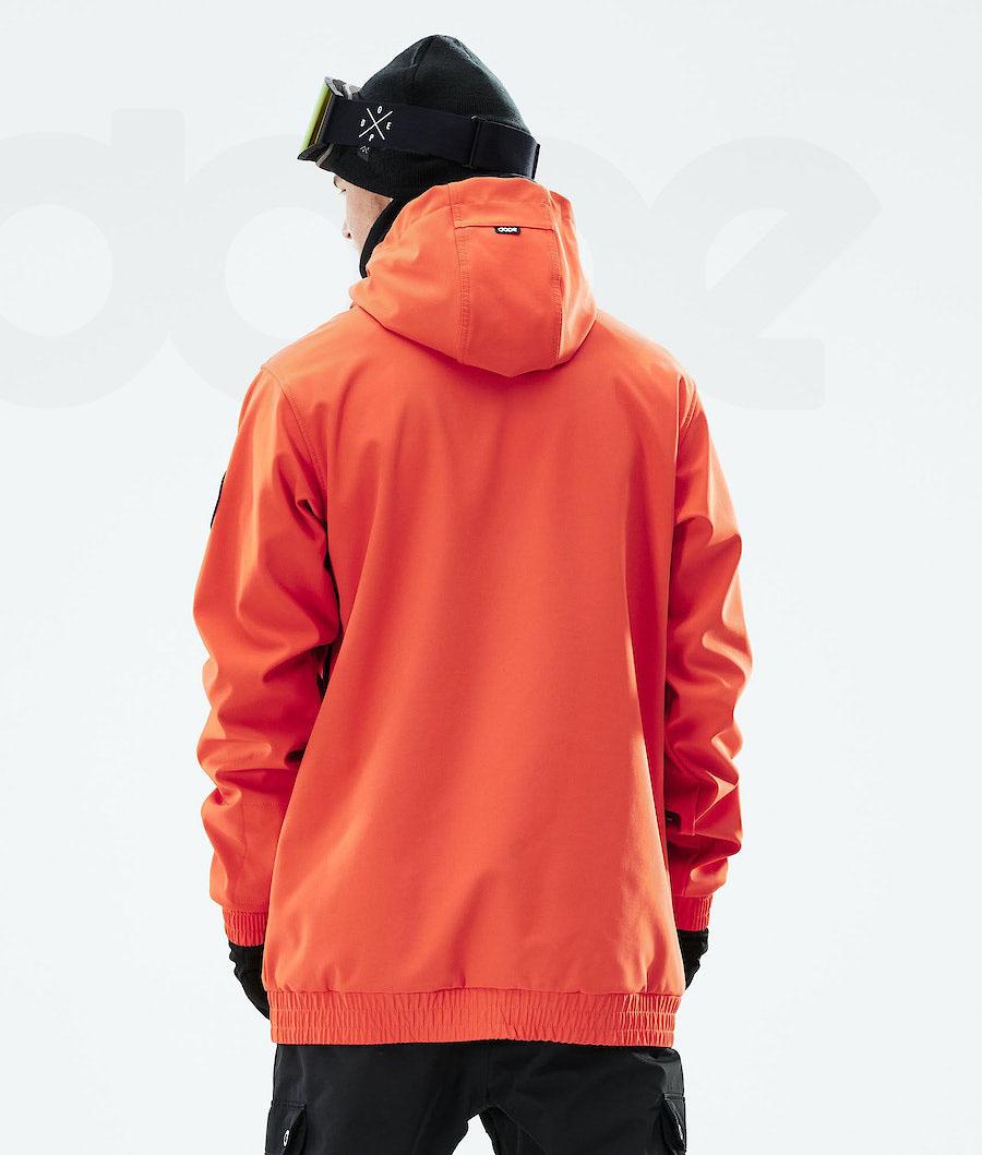 Orange Men's Dope Wylie Patch Ski Jackets | AUFM2953