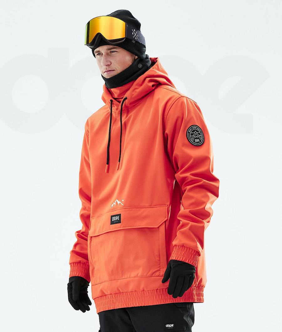 Orange Men\'s Dope Wylie Patch Ski Jackets | AUFM2953