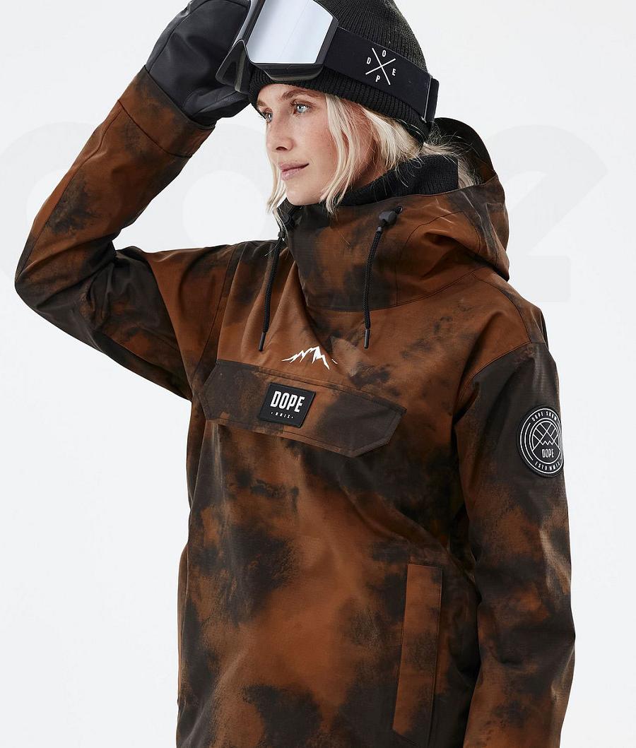 Orange Women's Dope Blizzard W Smudge Snowboard Jackets | AUFM3476