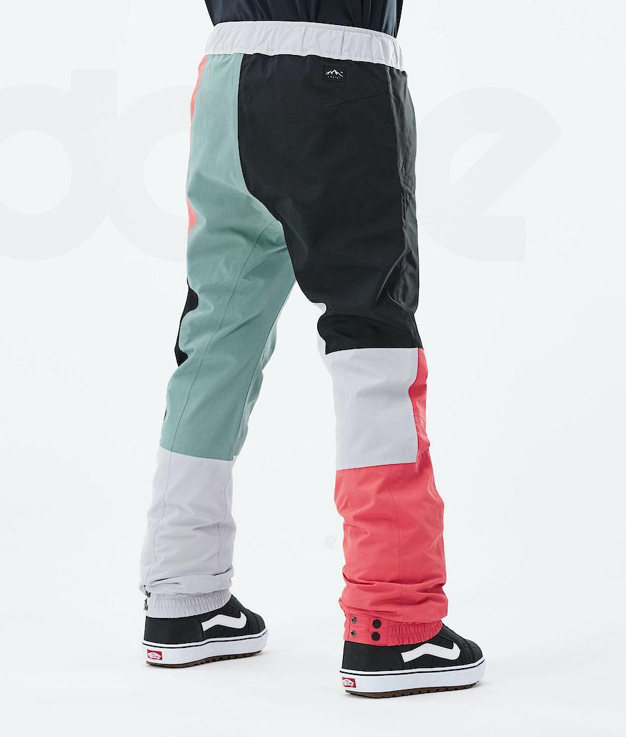 Pink / Green Women's Dope Blizzard LE W Limited Edition Patchwork Snowboard Pants | AUJJ3234