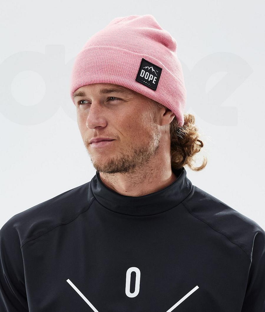 Pink Men's Dope Paradise Faded Beanie | AUIS3199