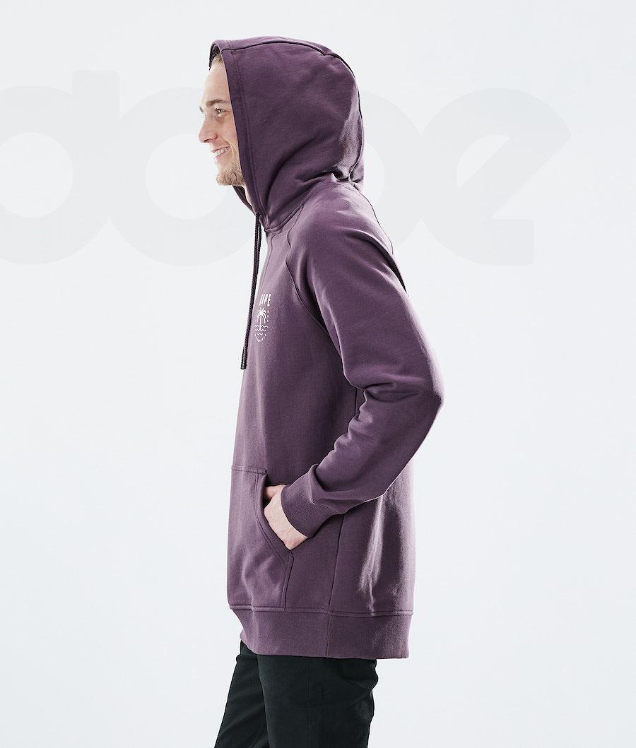 Purple Men's Dope Daily Palm Hoodie | AUBC3014