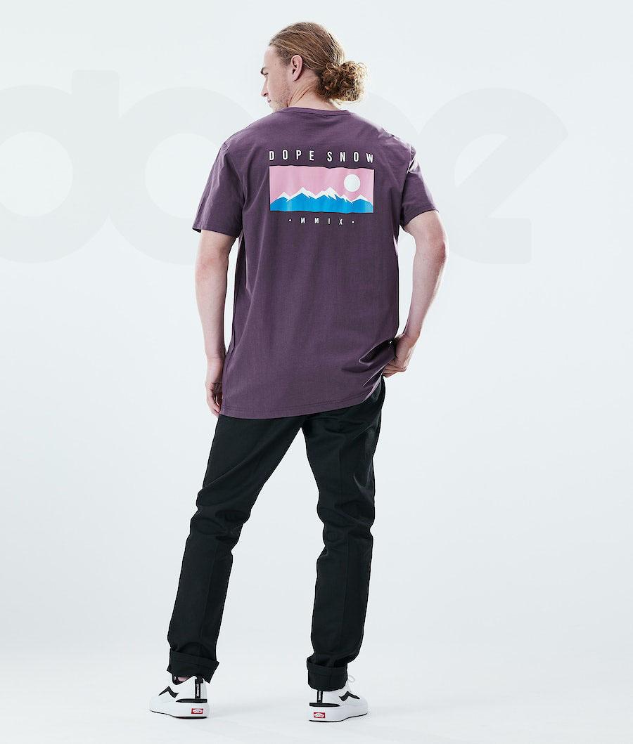 Purple Men's Dope Daily Range T Shirts | AUAP2983