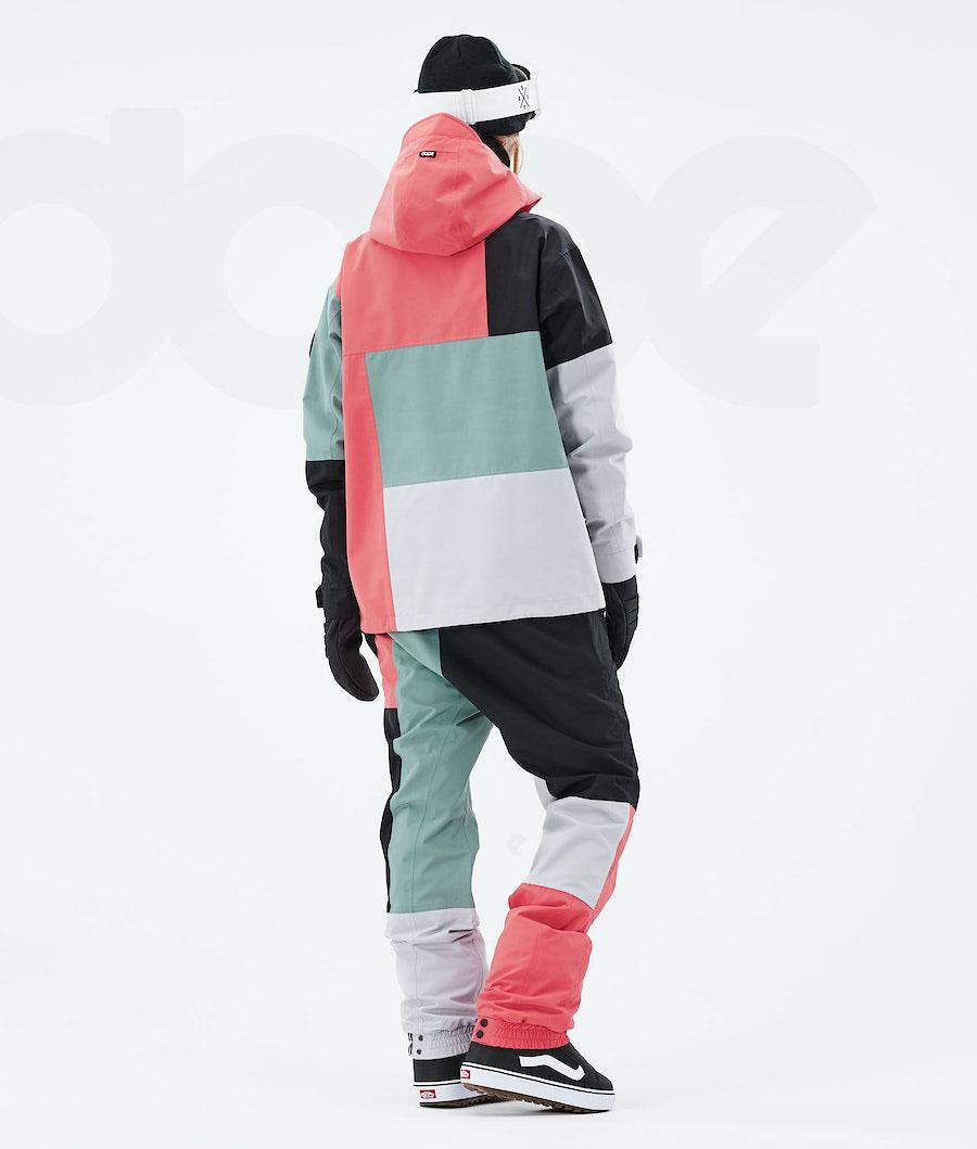 Red / Green Women's Dope Blizzard LE W Limited Edition Patchwork Snowboard Jackets | AUWY3443