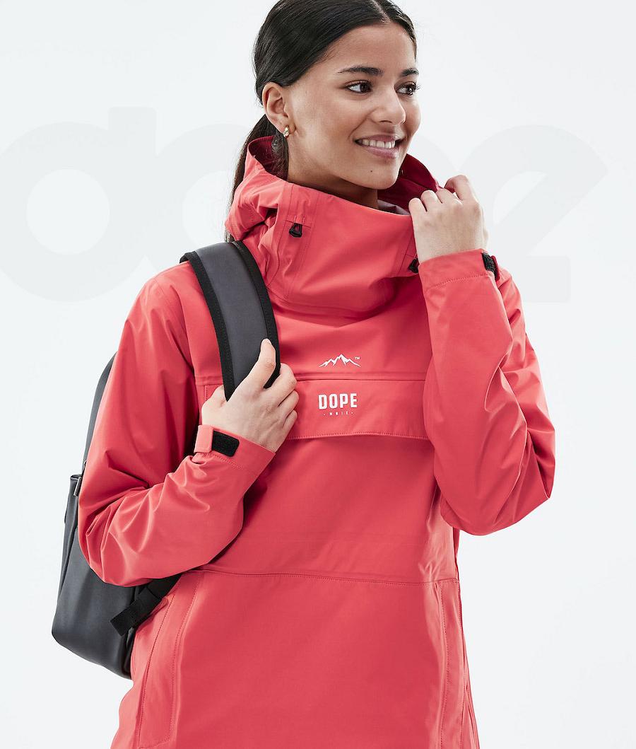 Red Women's Dope Downpour W Outdoor Jackets | AUYU3726