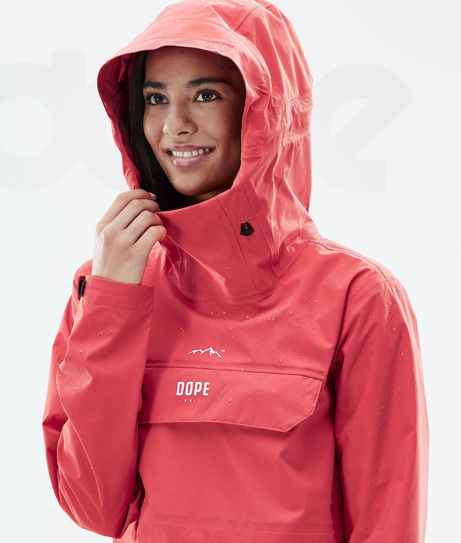 Red Women's Dope Downpour W Outdoor Jackets | AUYU3726