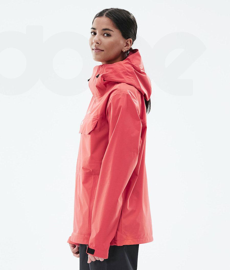 Red Women's Dope Downpour W Outdoor Jackets | AUYU3726