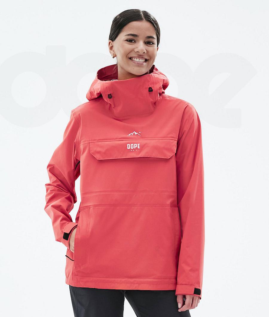 Red Women\'s Dope Downpour W Outdoor Jackets | AUYU3726