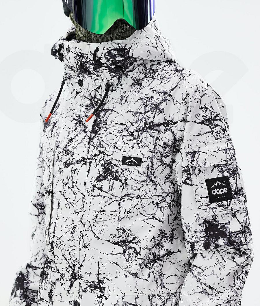 White / Black Men's Dope Adept 2021 Ski Jackets | AUQZ2869