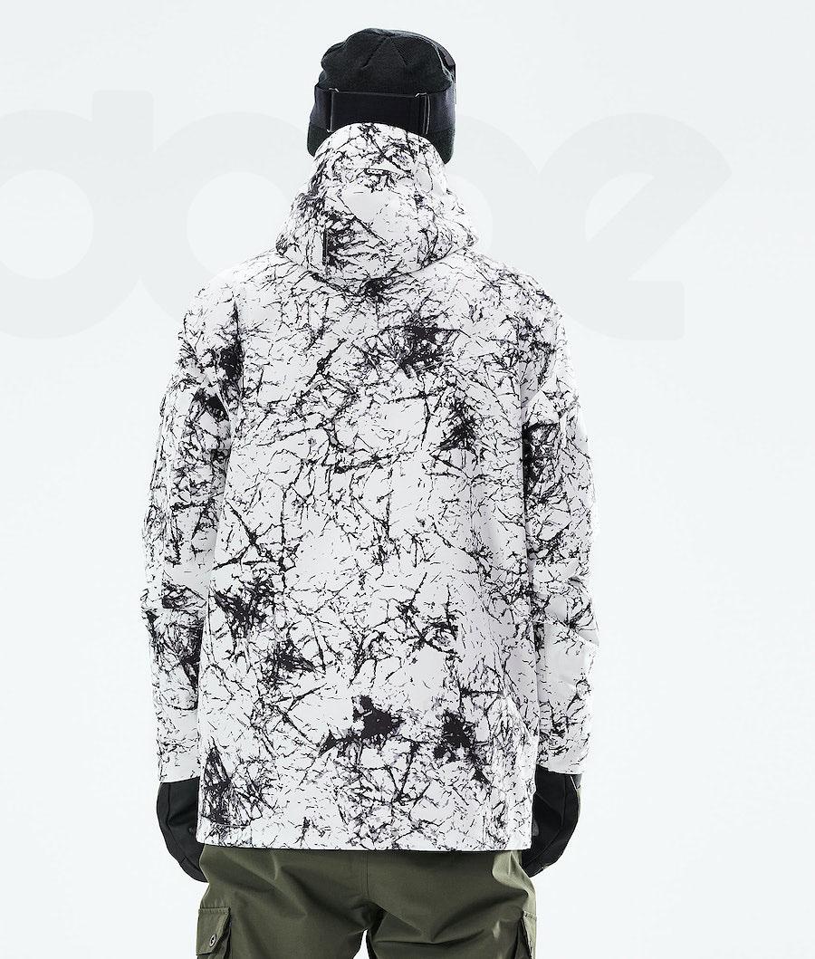 White / Black Men's Dope Adept 2021 Ski Jackets | AUQZ2869