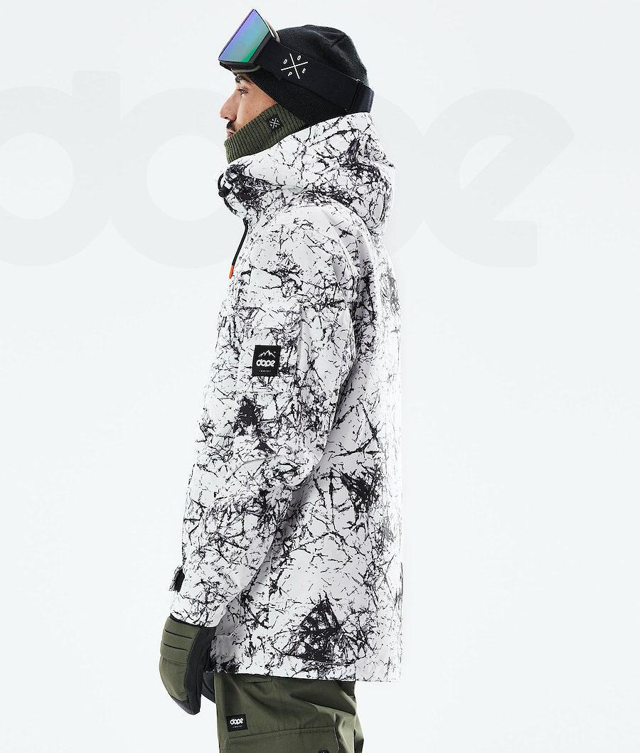 White / Black Men's Dope Adept 2021 Ski Jackets | AUQZ2869