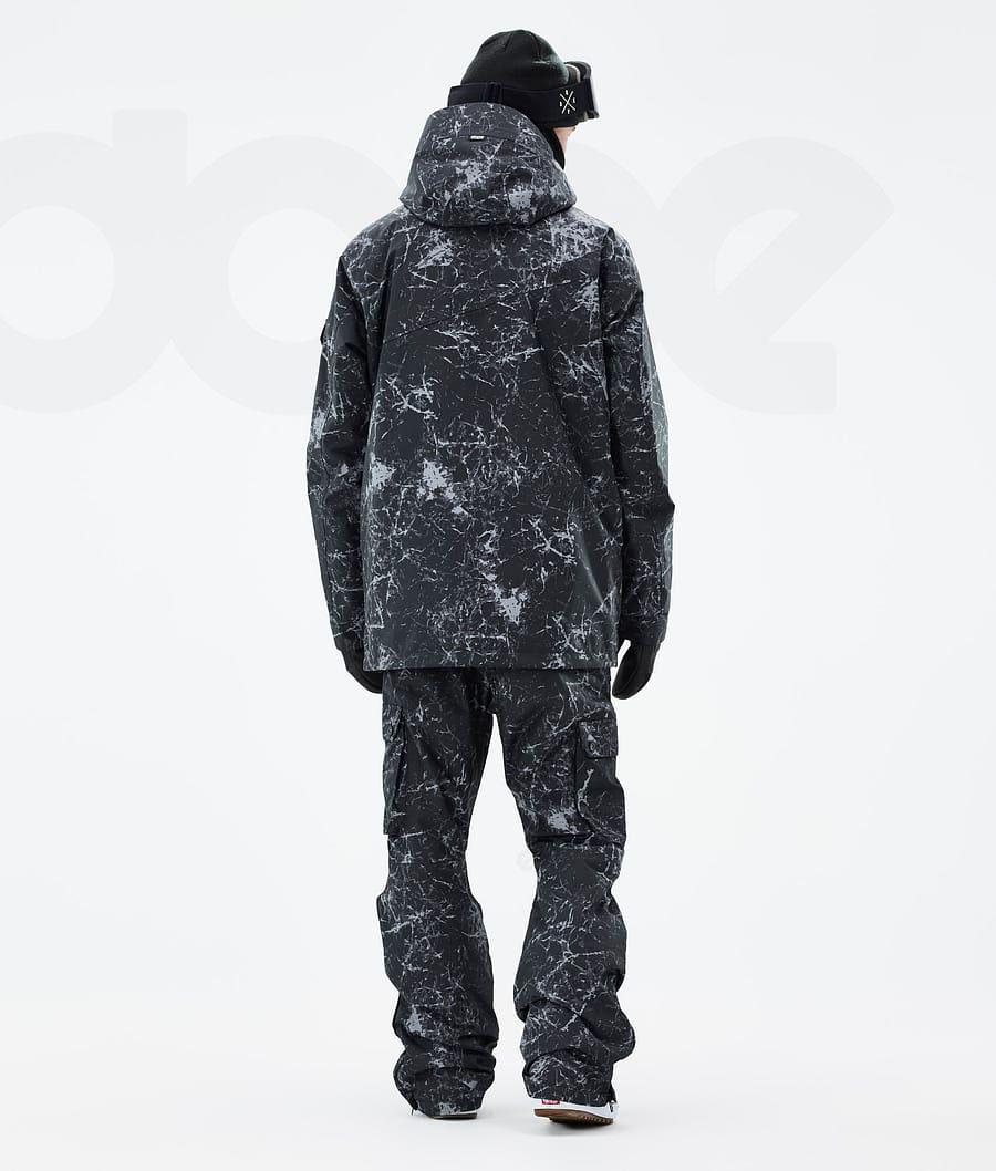 White / Black Men's Dope Adept Snowboard Jackets | AUSO2716