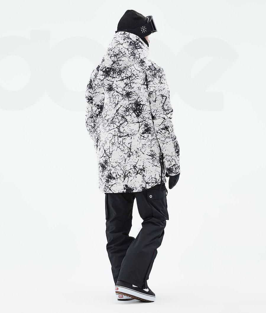 White / Black Men's Dope Akin 2021 Snowboard Jackets | AUYU2748