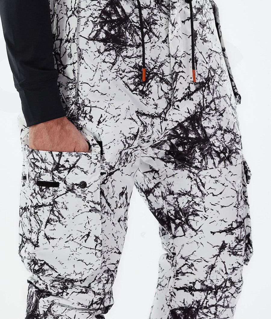 White / Black Men's Dope Iconic 2021 Ski Pants | AUYU2651