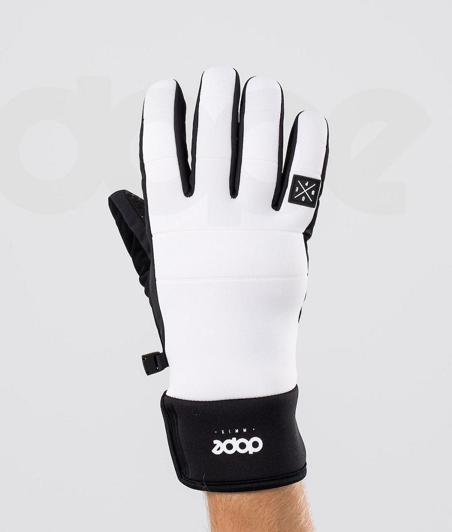 White / Black Men\'s Dope Signet Gloves | AUBC3111