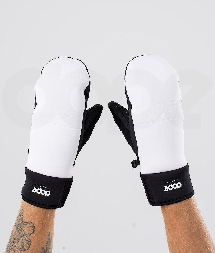 White / Black Men's Dope Signet None Gloves | AUVD3112