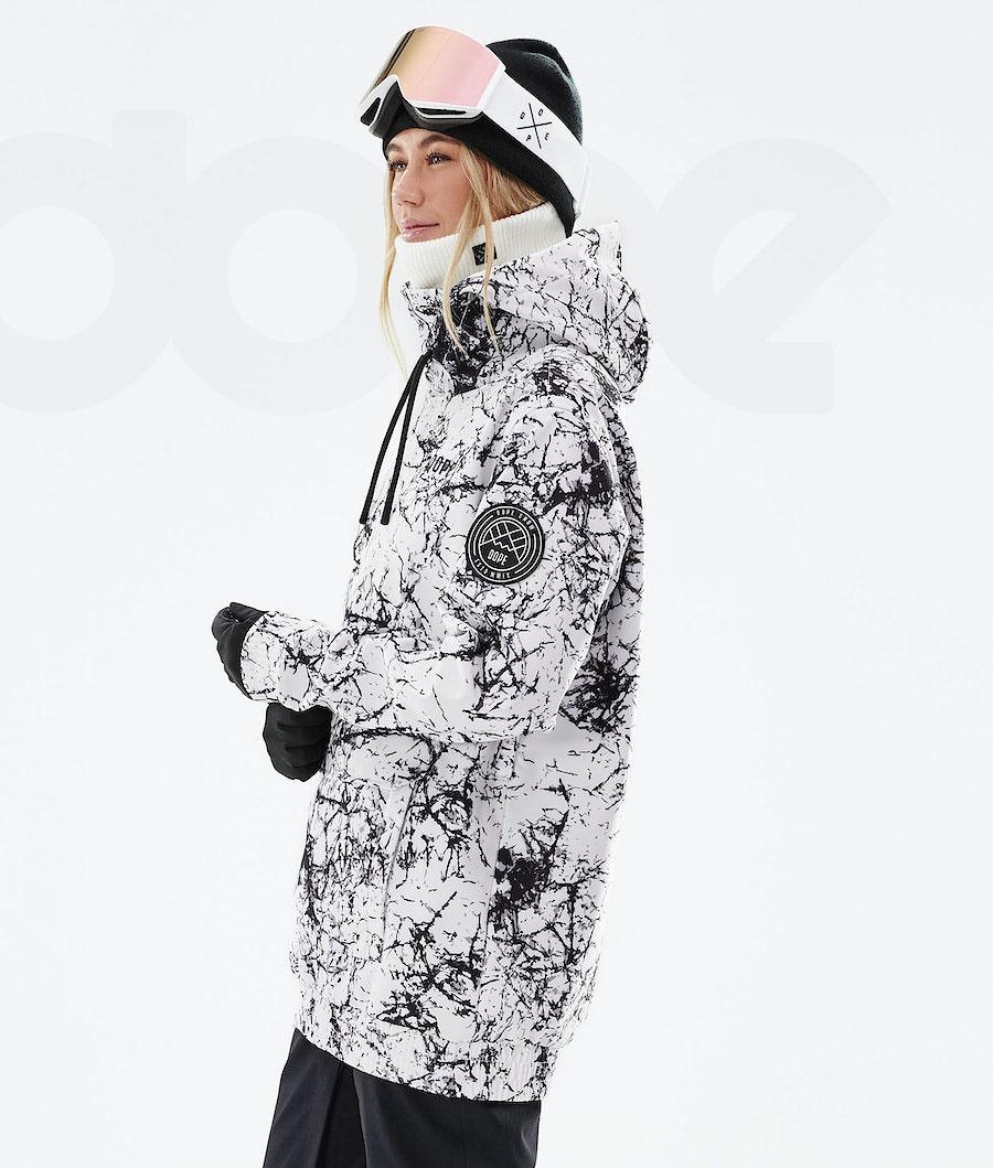 White / Black Women's Dope Wylie W Capital Ski Jackets | AUNB3681