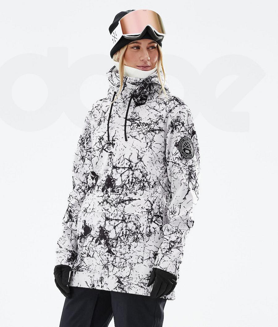 White / Black Women\'s Dope Wylie W Capital Ski Jackets | AUNB3681