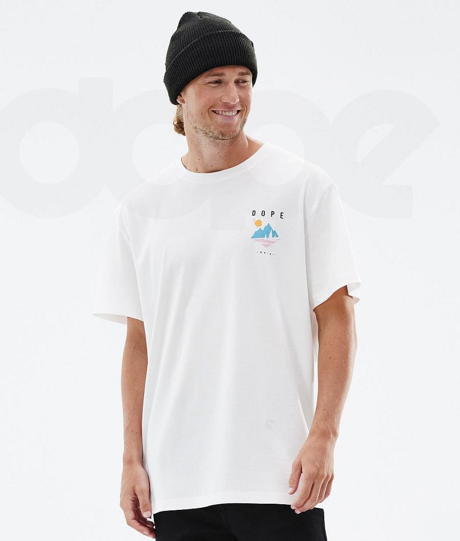 White Men's Dope Standard Pine T Shirts | AUWY2992