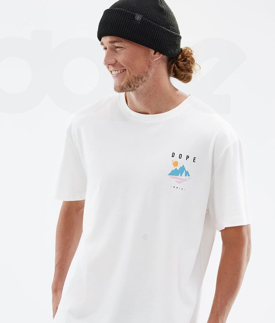 White Men's Dope Standard Pine T Shirts | AUWY2992