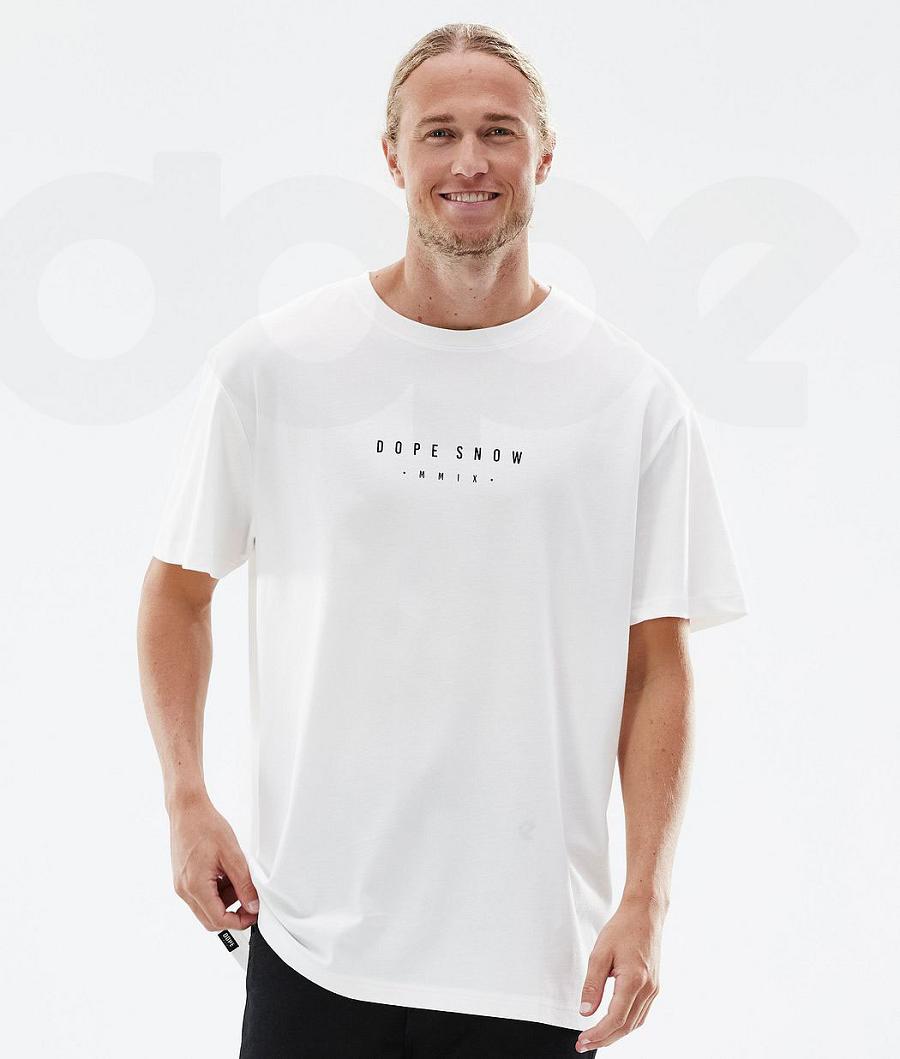 White Men's Dope Standard Range T Shirts | AUQZ2993