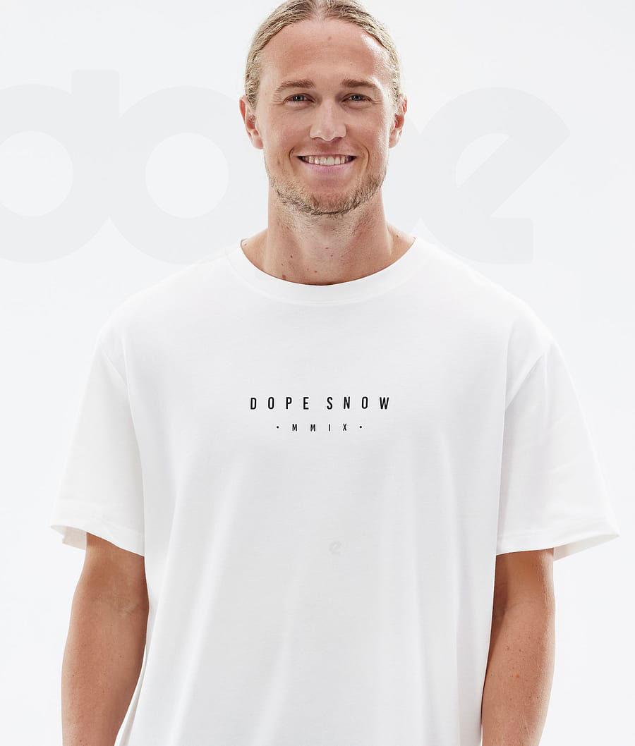 White Men's Dope Standard Range T Shirts | AUQZ2993