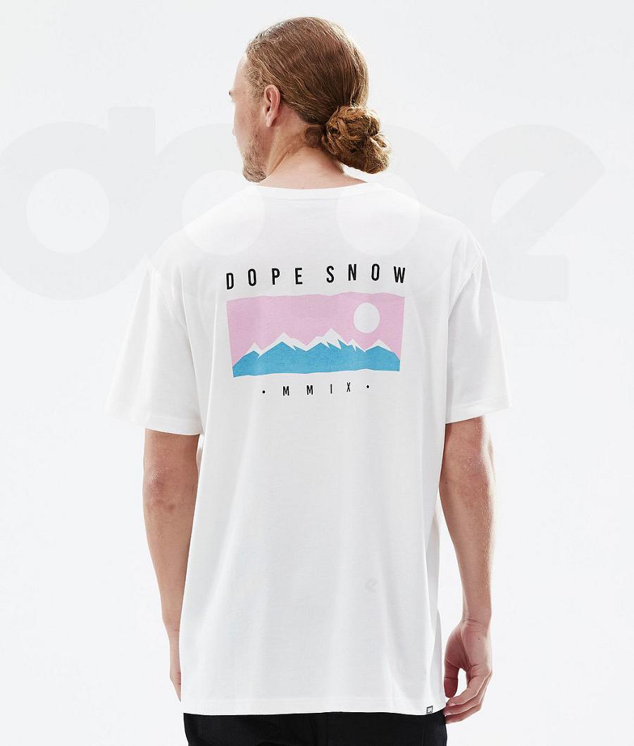 White Men\'s Dope Standard Range T Shirts | AUQZ2993