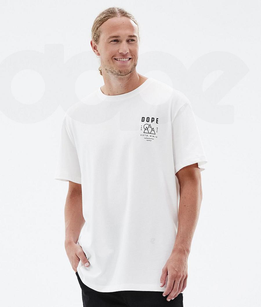 White Men's Dope Standard Summit T Shirts | AUHK2996