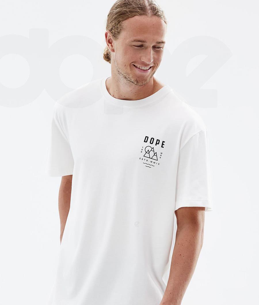 White Men's Dope Standard Summit T Shirts | AUHK2996