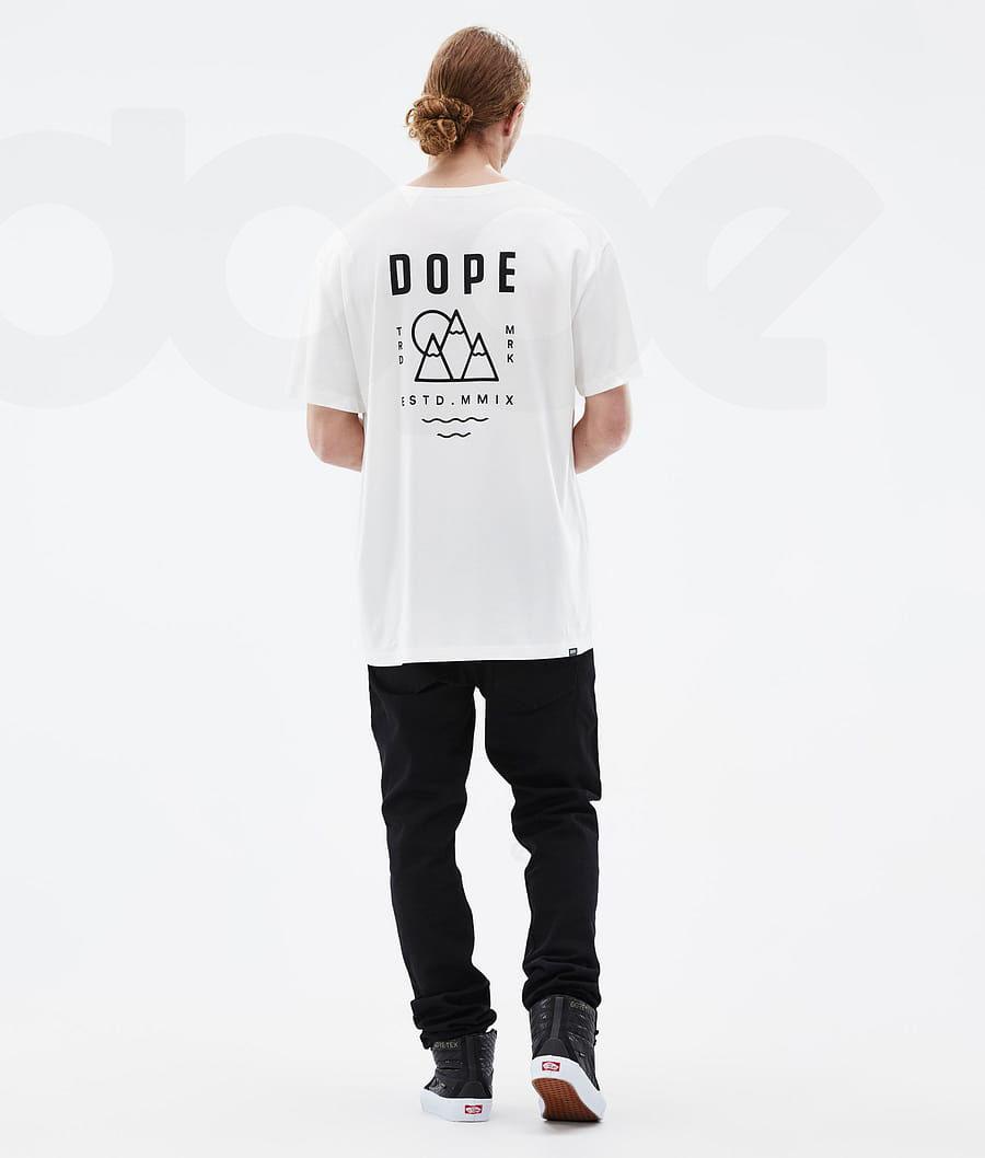 White Men's Dope Standard Summit T Shirts | AUHK2996