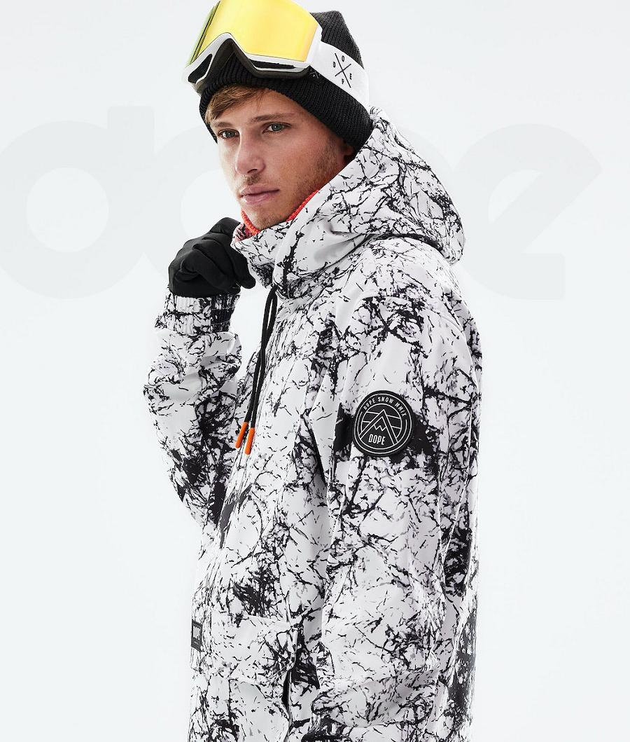 White Men's Dope Wylie Patch Ski Jackets | AUDN2954