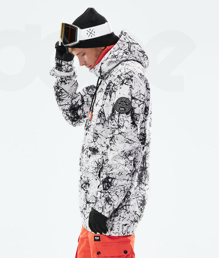 White Men's Dope Wylie Patch Ski Jackets | AUDN2954