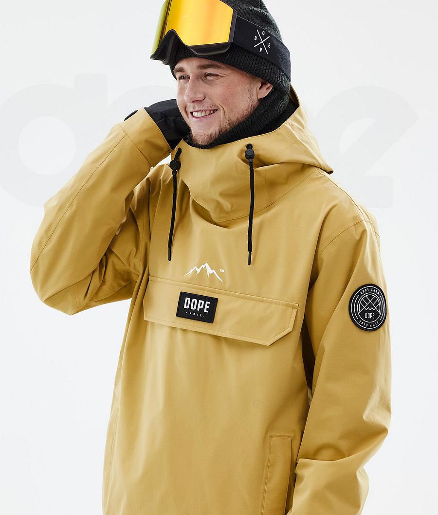 Yellow Men's Dope Blizzard Ski Jackets | AUXF2901