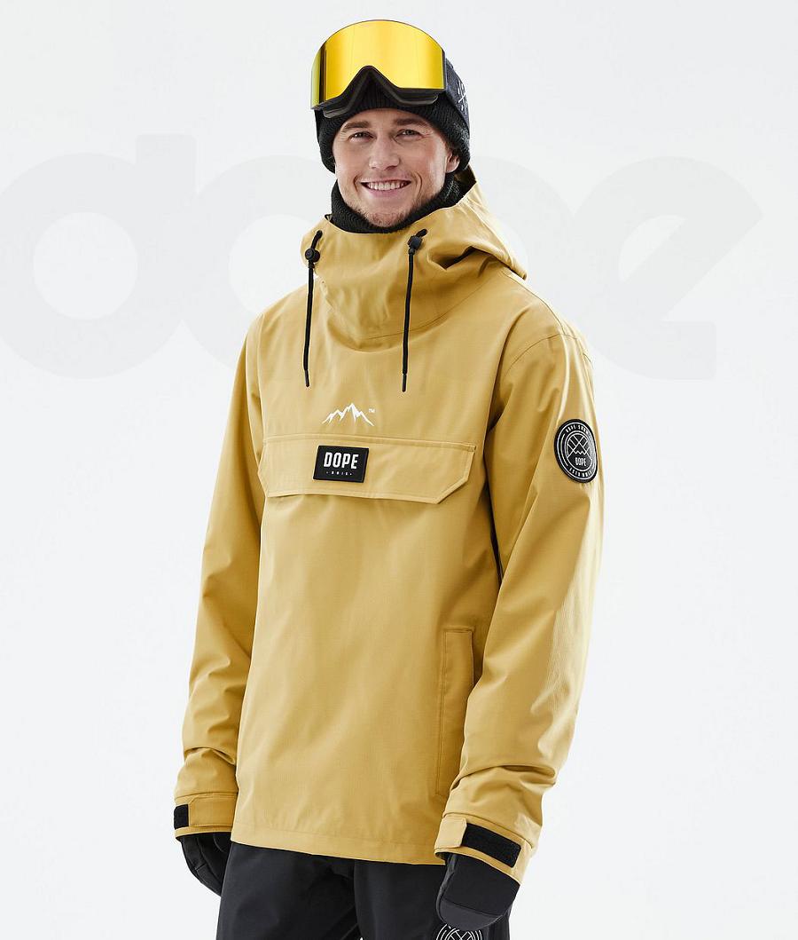 Yellow Men\'s Dope Blizzard Ski Jackets | AUXF2901