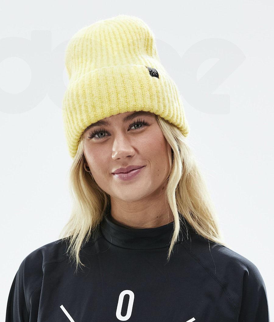 Yellow Men's Dope Chunky Beanie | AUFM3166