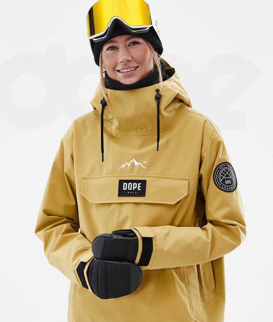 Yellow Women's Dope Blizzard W Ski Jackets | AUIS3620