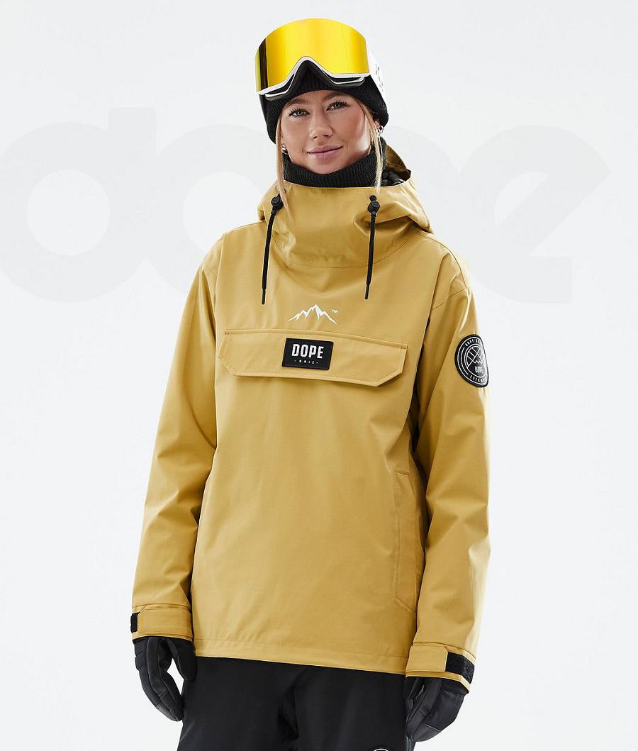 Yellow Women\'s Dope Blizzard W Ski Jackets | AUIS3620